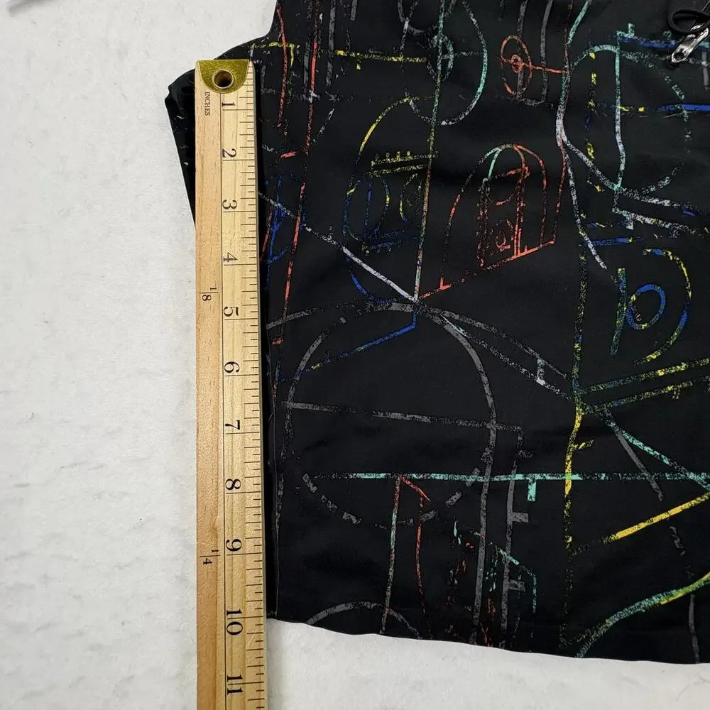 Lululemon Board Shorts Mens 32 Black Abstract Print Swim Surf Quick Dry Stretch